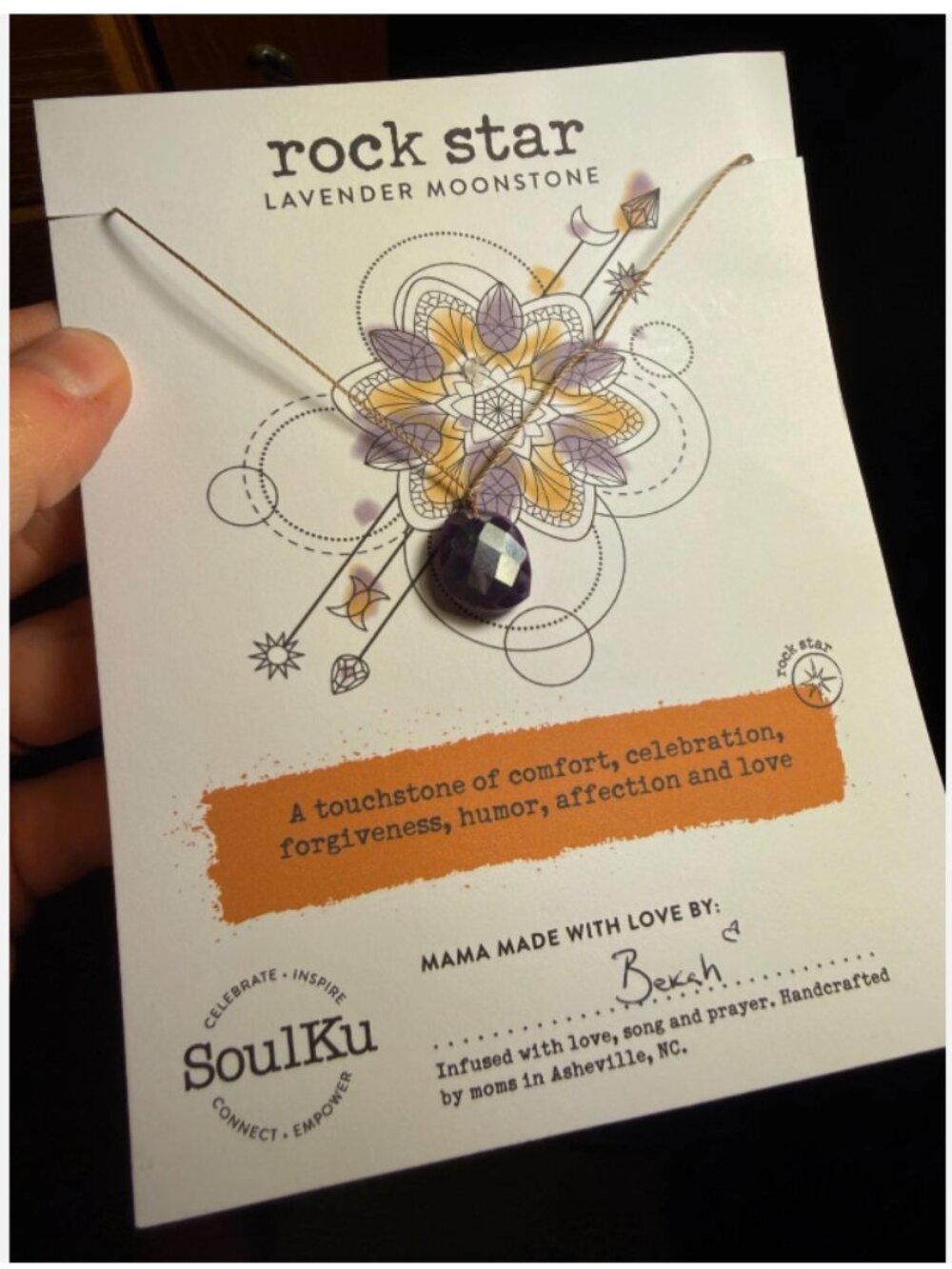 Soulku Lavender Moonstone Necklace